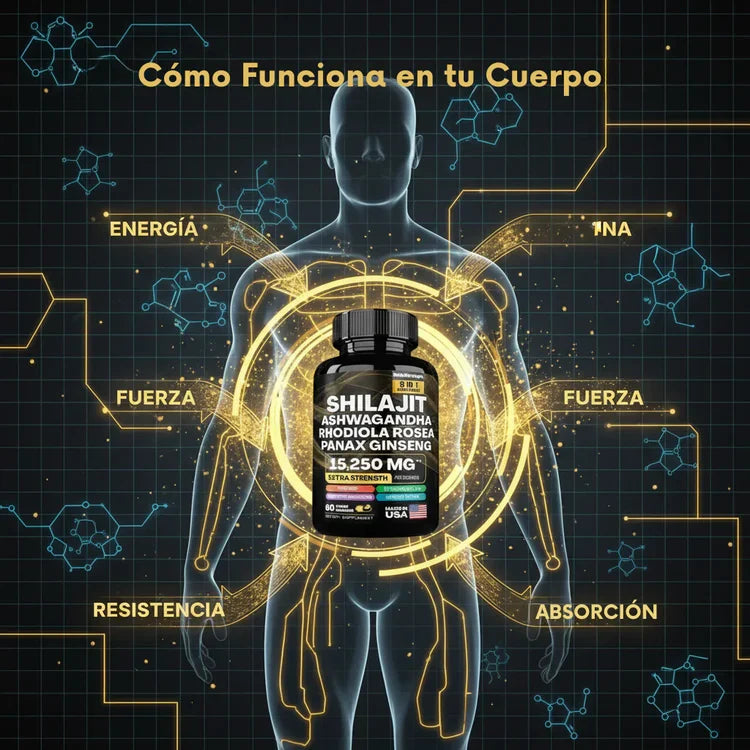 Cápsulas de Shilajit 100% Puro del Himalaya 🏔️✨ con 92 Minerales 💪