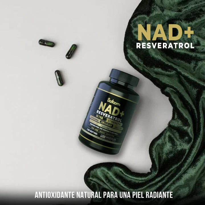 🧠 NAD + Resveratrol – Enfoque mental, energía y juventud en cada cápsula 💊